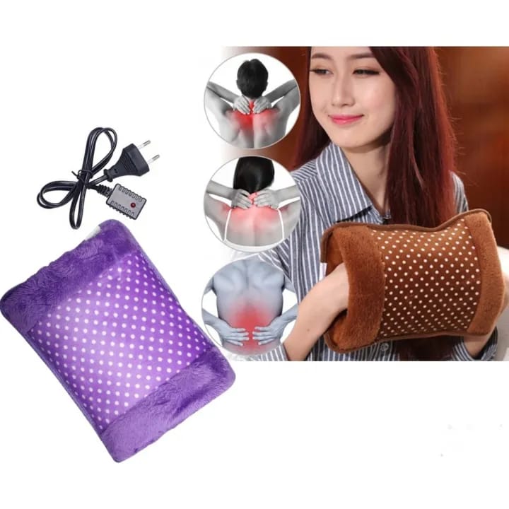 Electric Hot Water Bag With Fur Hand Pocket - image 4