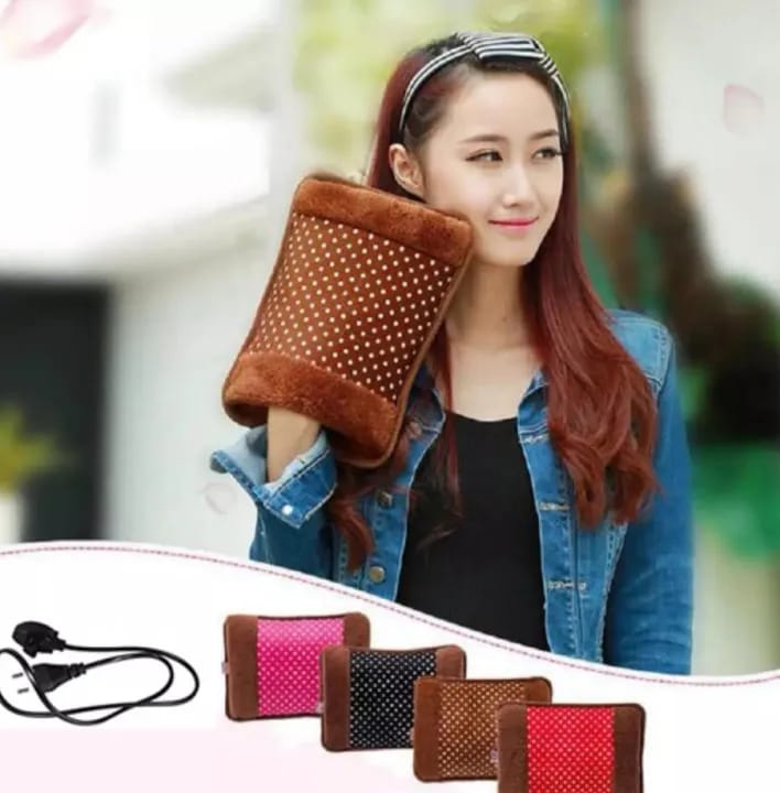 Electric Hot Water Bag With Fur Hand Pocket - image 3