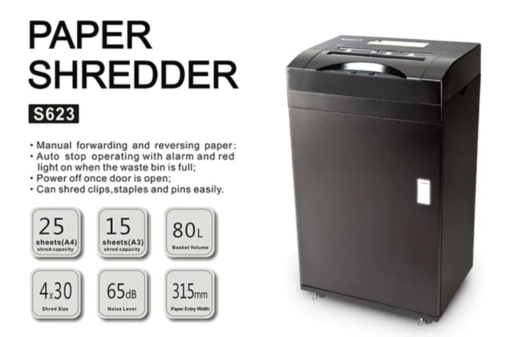 Comix Heavy Duty Shredder Machine S623/ Comix High Capacity Paper Shredder - image 5
