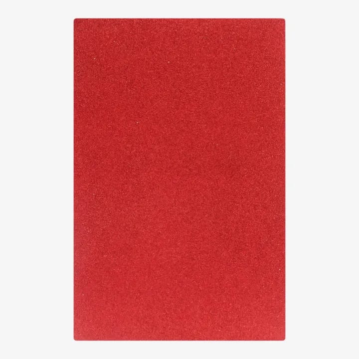 Red Chiisen A4 Glitter Self Adhesive Eva Foam A4 Paper Pack Of 10 Pcs - image 1