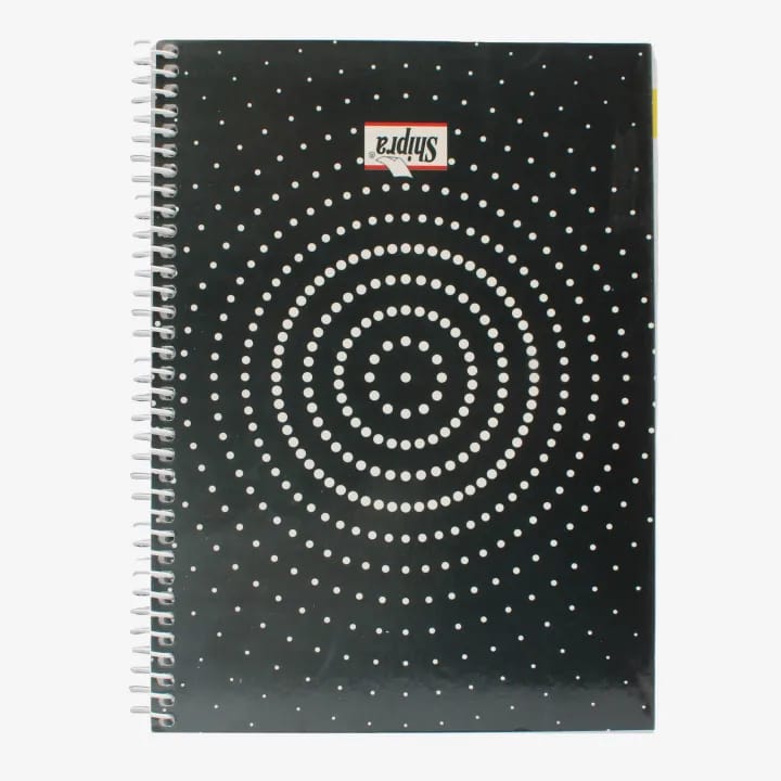 Black Shipra A5 Soft Cover 5 Subject Note Book / Diary | Shipra SC 5225 Black Cover 100 Sheet Notebook - image 1