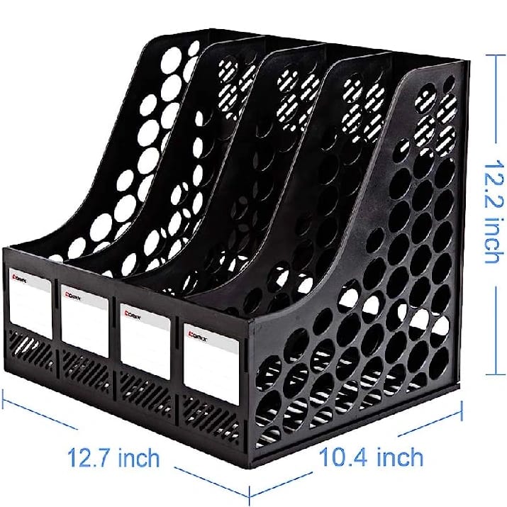 COMIX 4 Compartments Desktop File Book Magazine Sorter Holder Organizer - image 3