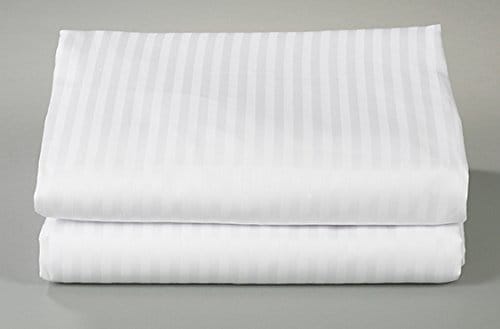 White Stripe Spa Bedsheet Comfortable Cotton Mix Parlour Bedsheet Size 45*90 Inch 115*230 CM No Hole - image 3