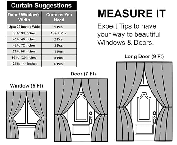 Window Curtain 5*7 Feet 10 Rings Plain Curtain Parda For Both Window And Door 1 Piece Parda Plain - image 2
