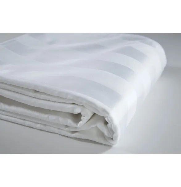 White Stripe Spa Bedsheet Comfortable Cotton Mix Parlour Bedsheet Size 45*90 Inch 115*230 CM No Hole - image 2