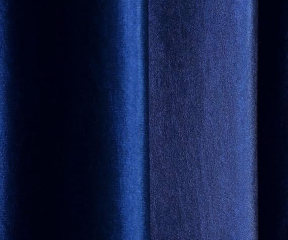 Window Curtain 5*7 Feet 10 Rings Plain Curtain Parda For Both Window And Door 1 Piece Parda Plain Navy Blue Color - image 4
