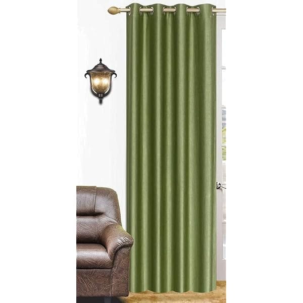 Window Curtain 5*7 Feet 10 Rings Plain Curtain Parda For Both Window And Door 1 Piece Parda Plain - image 3