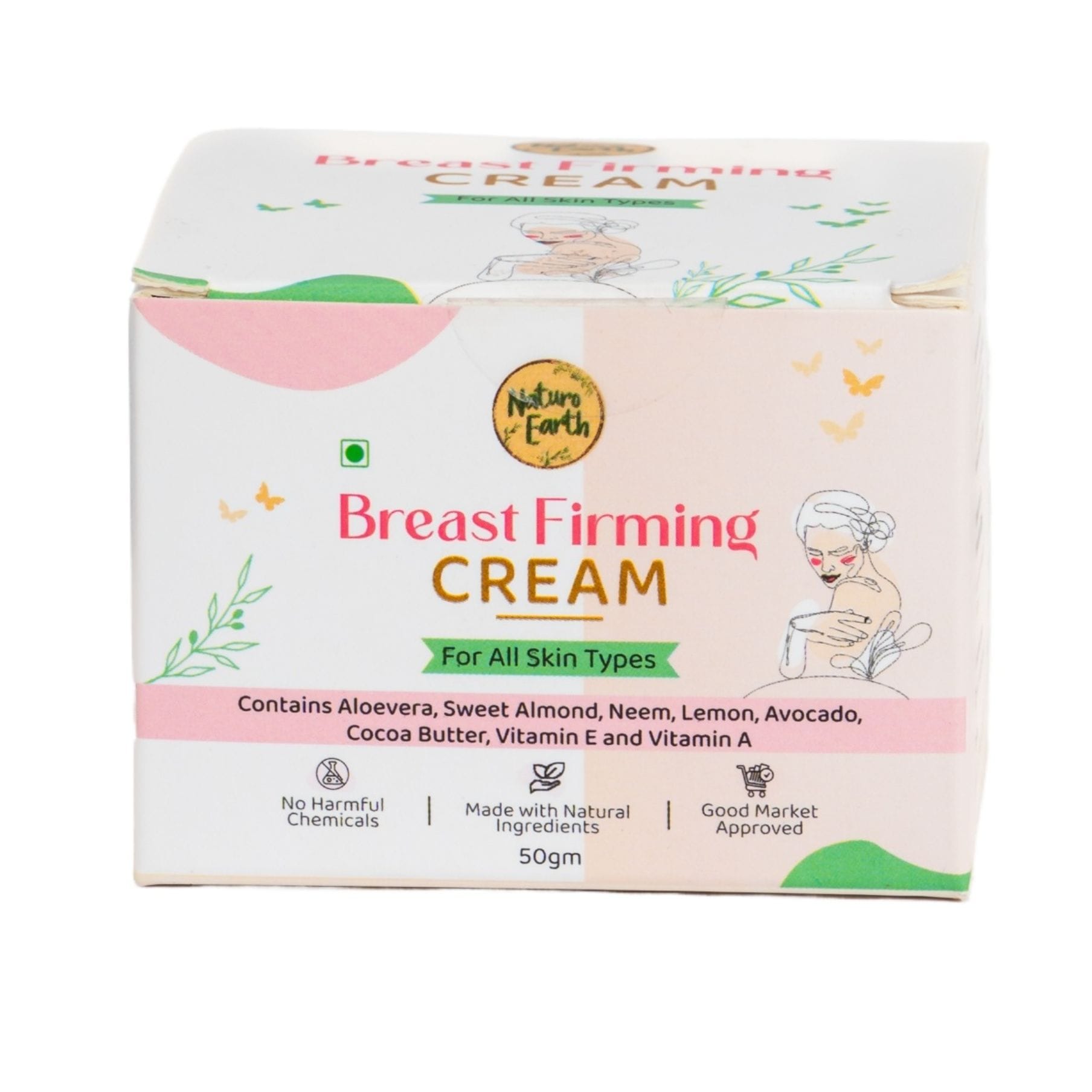 Naturo Earth Breast Firming Cream | 50gm | With Aloe Vera, Cocoa Butter & Vitamin E | For All Skin Types - image 1