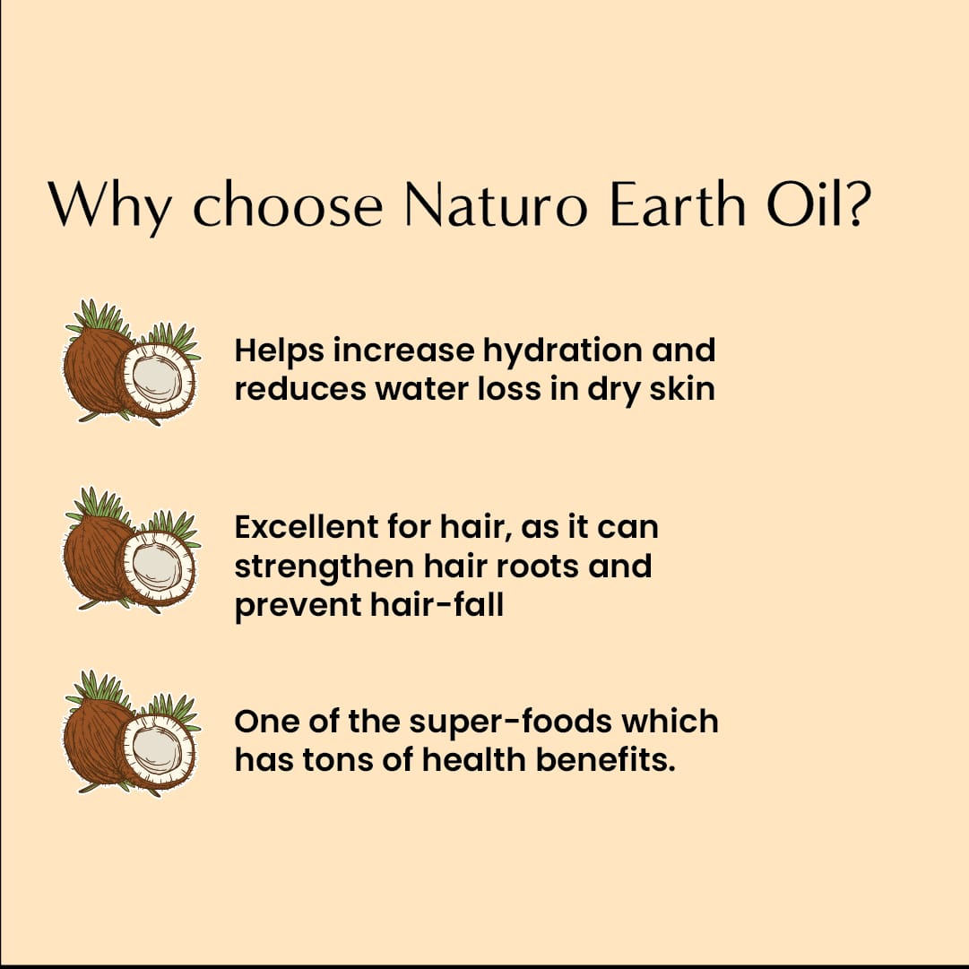 Naturo Earth Organic Cold Pressed Extra Virgin Coconut Oil 500Ml - image 4
