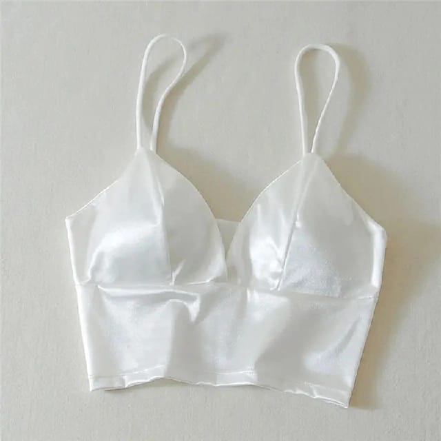 Elastic Straps Wireless Silk Bra For Women - image 2