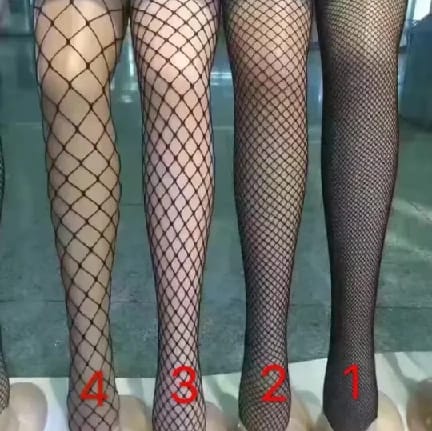 Medium Hole Thigh High Fishnet/ Stocking For Women - Black | Free Size | Fashion | Stockings For Women | Women'S Wear | - image 3