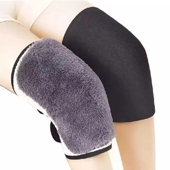 Warm Winter Thicken Double Layer Composite Imitation Lam Fuzzy Cozy Support Kneepads Soft Wool Winter Warm Knee Pad - image 5