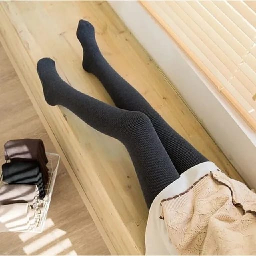 Winter High Waist Stretchy Leggings Stockings For Women (No Socks) - image 4
