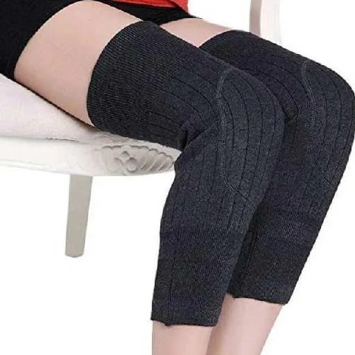 Unisex Thick Fur Cashmere Wool Knee Warmers Sleeve For Knee Pain Relief - image 4