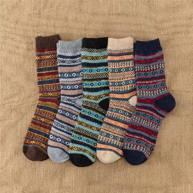 Winter Woolen Thermal Warm Socks For Women (Pack Of 5 Pairs) - image 3