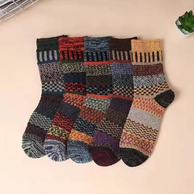 Winter Woolen Thermal Warm Socks For Women (Pack Of 5 Pairs) - image 4