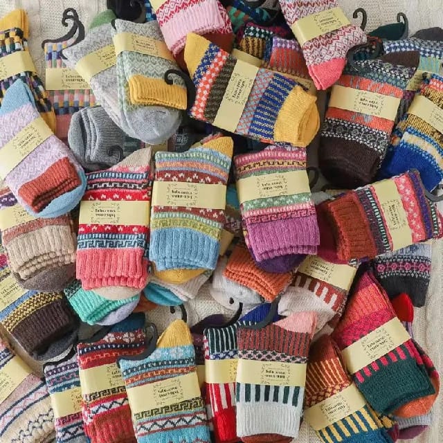 Winter Woolen Thermal Warm Socks For Women (Pack Of 5 Pairs) - image 2