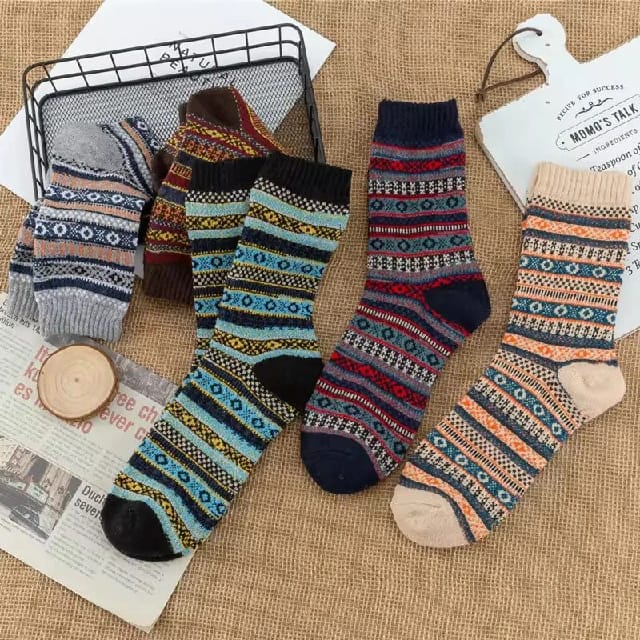 Winter Woolen Thermal Warm Socks For Women (Pack Of 5 Pairs) - image 5