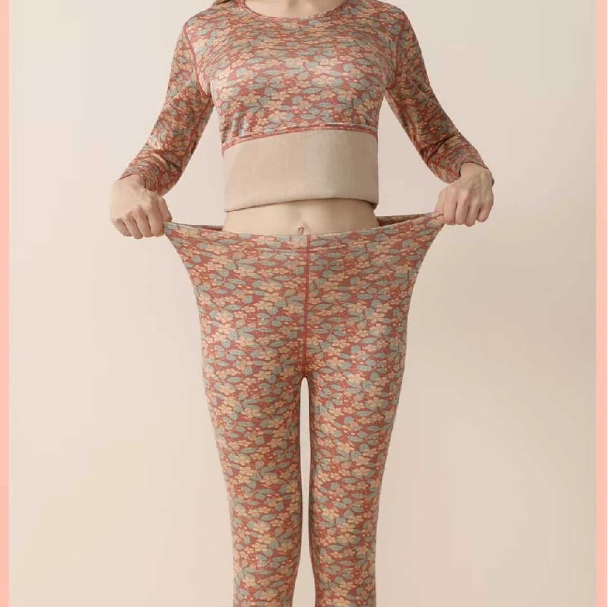 Dhaka Printed Seamless Thermal Set For Women Inside Fur - image 3
