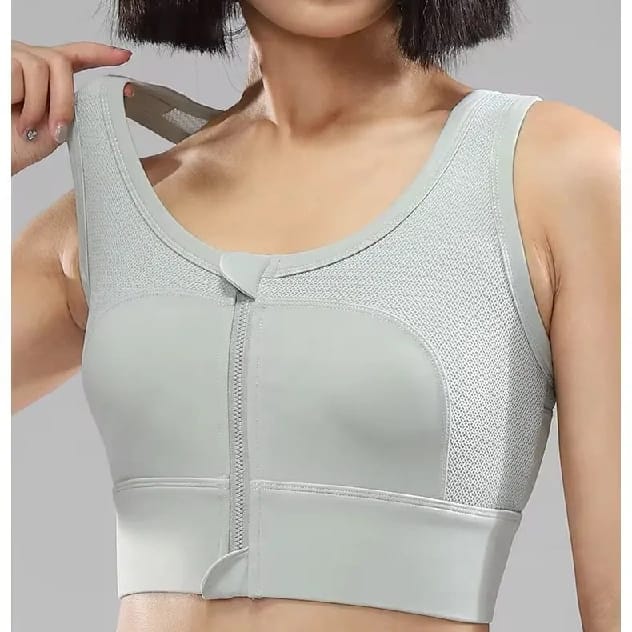 Top Quality Plus Size Adjustable Shockproof Front Zip Sports Bra For Women - image 4