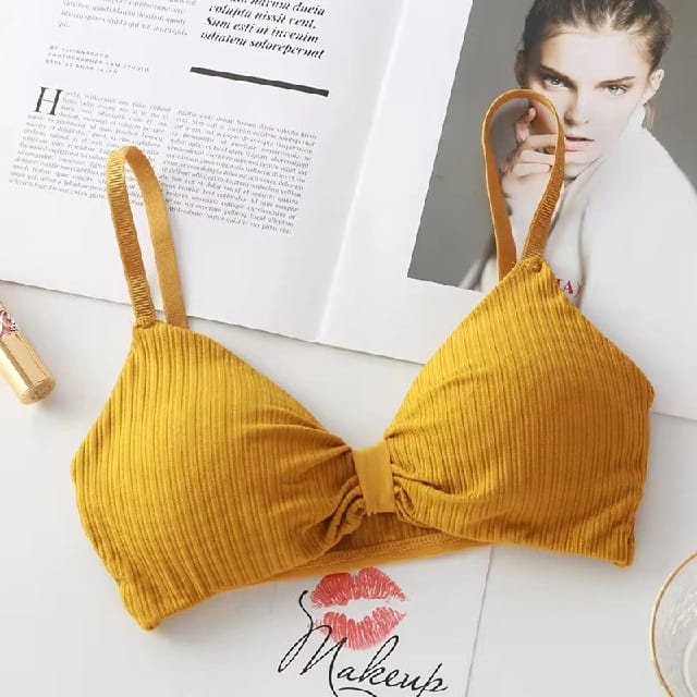 3pcs French Triangle Cup Bra Seamless Ice Silk Thread Wrapped Chest Thin Shoulder Strap Beautiful Back Girl Tube Top Bra - image 5