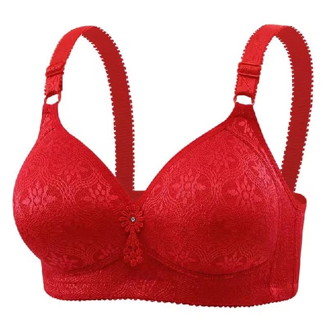 Flower Lace ,Spandex ,Pad Single Bra , D CUP - image 1