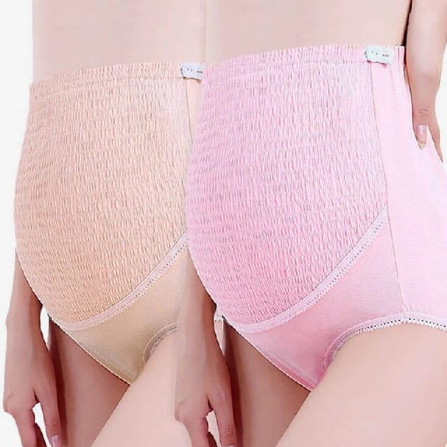 Pack Of 3 High Waist Cotton Pregnant Panties For Women Adjustable Maternity Intimate - image 1