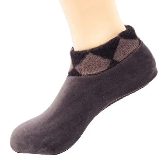 Pack Of 2 (1Pairs) MEN Velvet Fur Inside Winter Socks - Multicolor - image 2