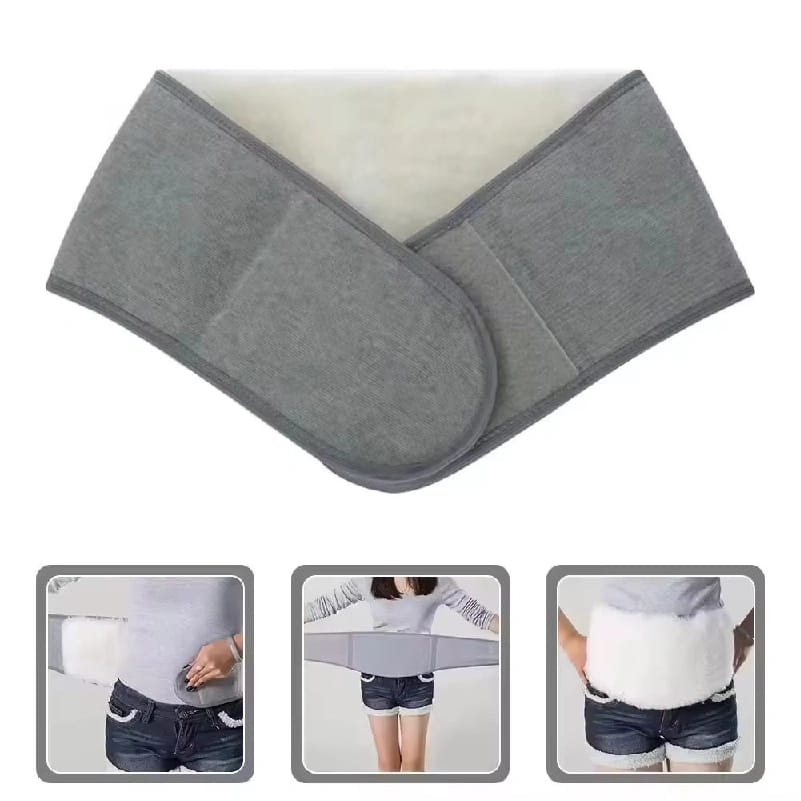 Custom 100% Thickned Soft Real Wool Waist Protection Belt In Cold Winter Warm For Support Warming Tummy & Waist - image 1