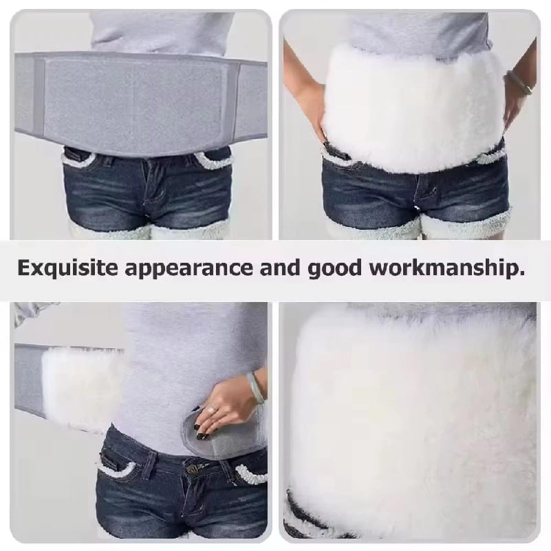 Custom 100% Thickned Soft Real Wool Waist Protection Belt In Cold Winter Warm For Support Warming Tummy & Waist - image 2