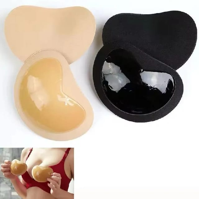 Women Push Up Enhancer Self Adhesive Triangle Sponge Silicone Bra Pad For Swimsuit - image 4