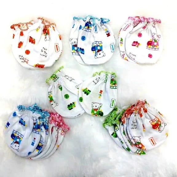 2 Pair Newborn Baby Cotton Glove Panja - image 2