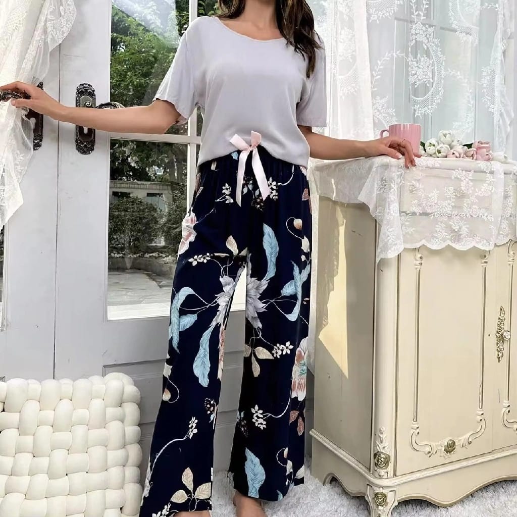 Summer Printed Scooba Palazzo Style Trouser For Women - image 4