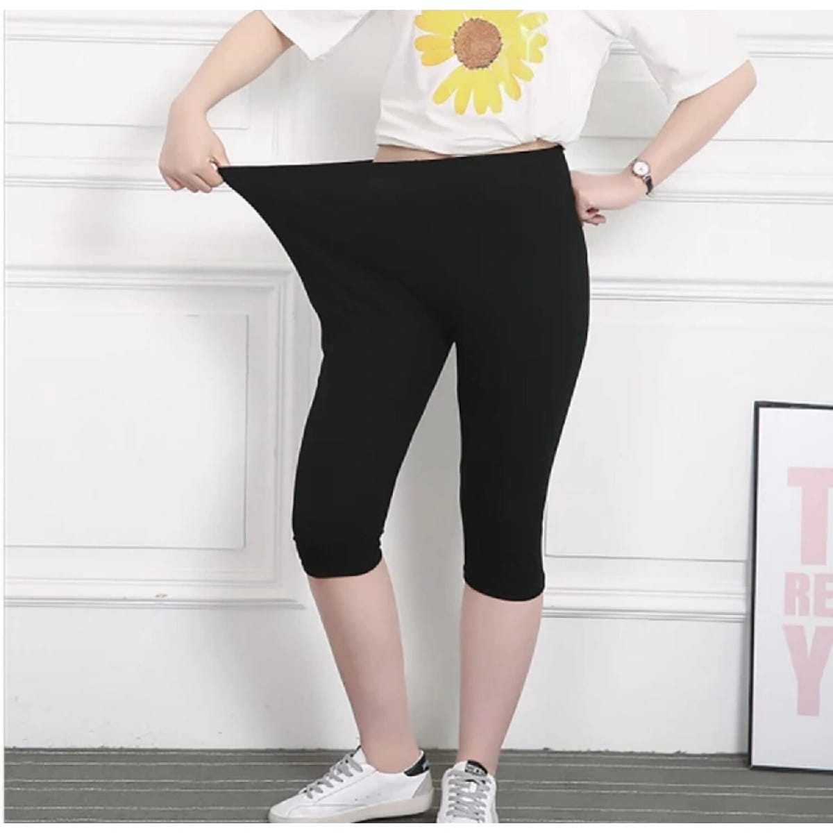 Quarter Skinny Lycra Viscose Leggings For Women - image 1