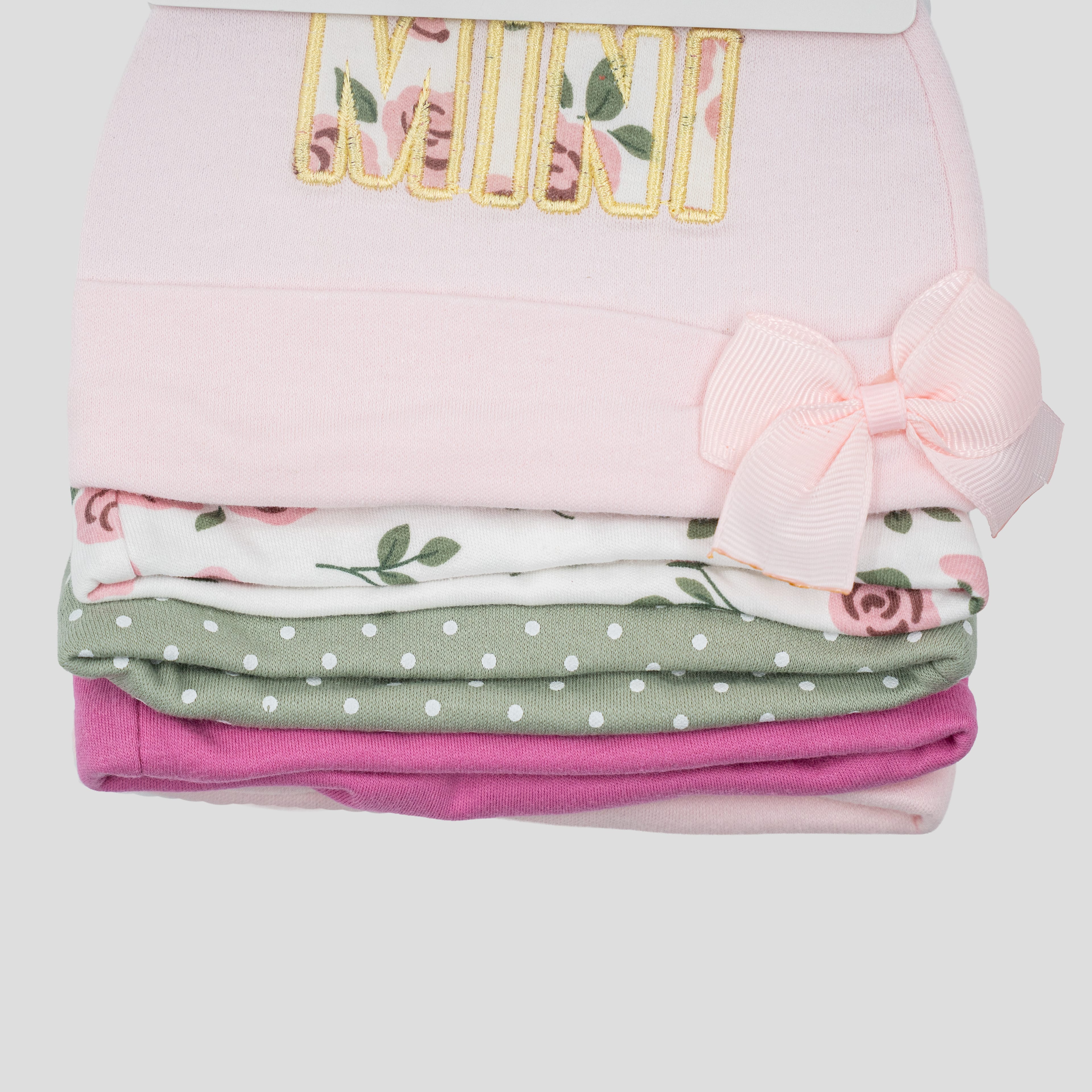 Premium Newborn Baby Hat Set – Pack of 5 Cute Soft Cotton Baby Beanie Hats - image 2