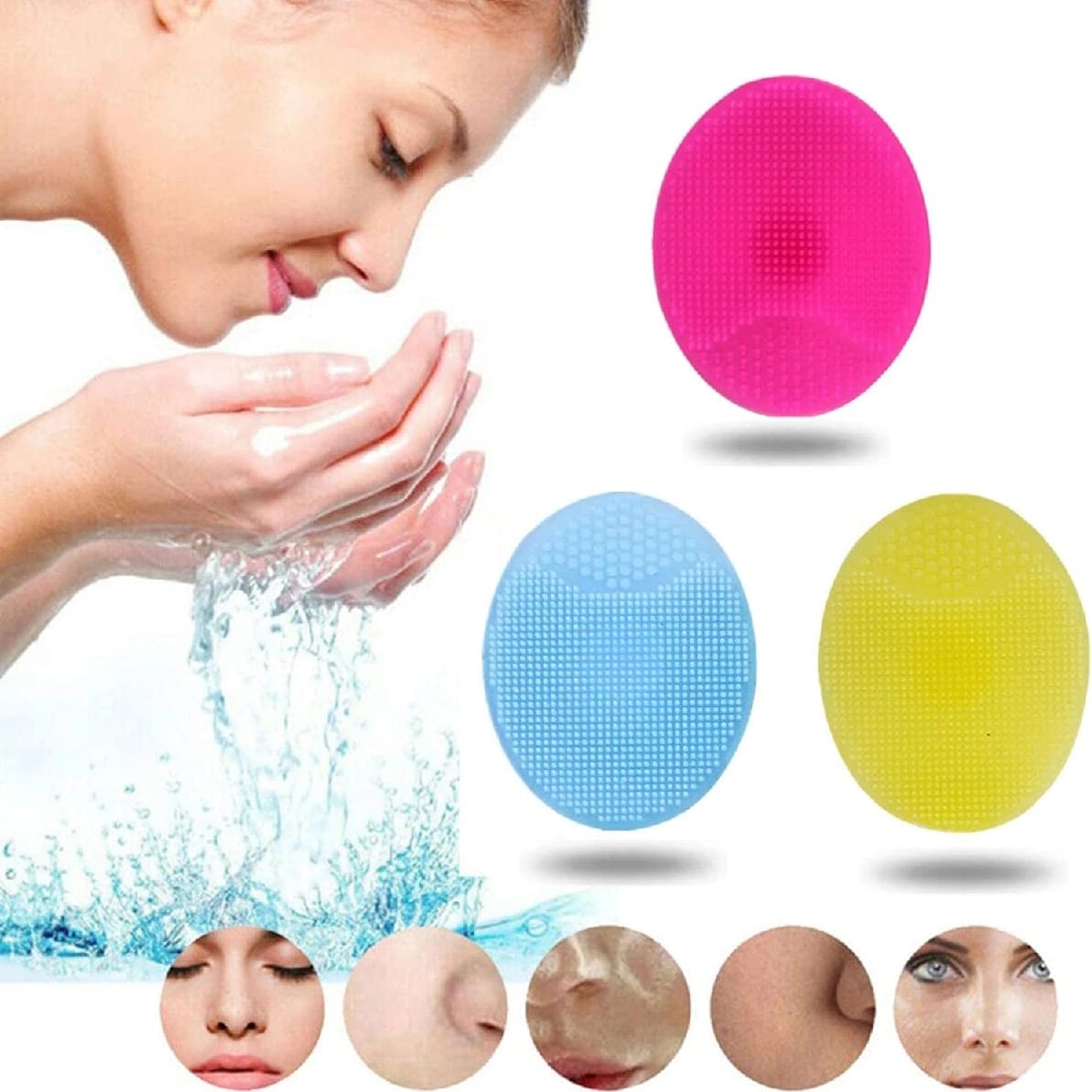 Soft Silicone Face Scrubber Exfoliators Face Wash Brush 1 Pcs - image 1