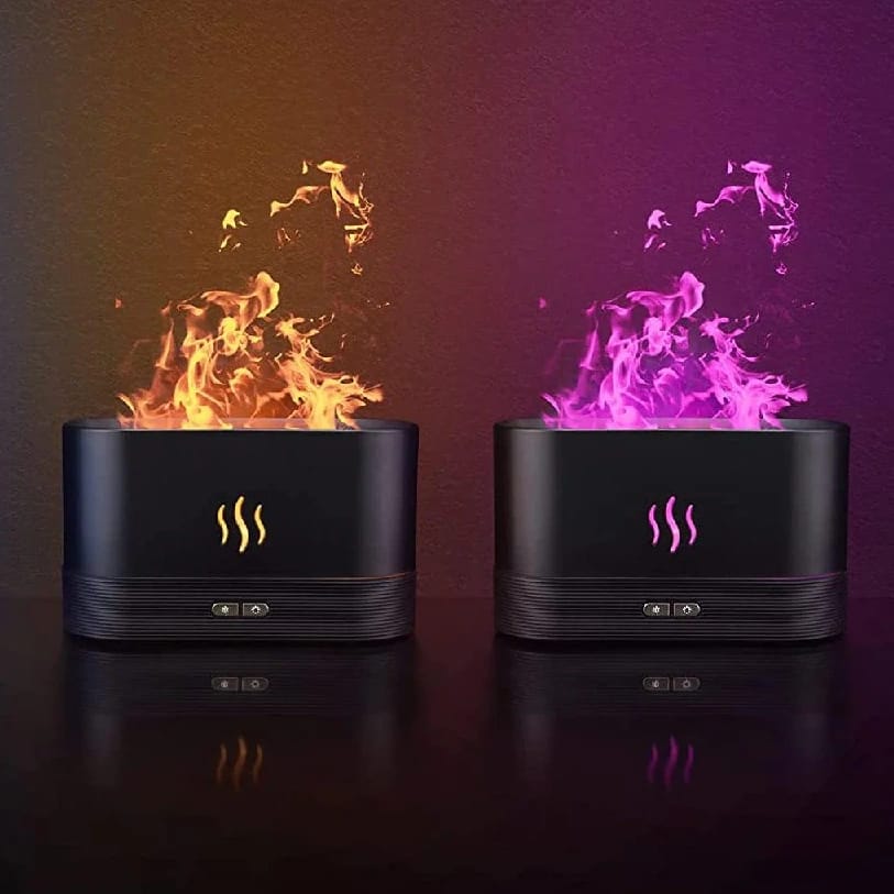 180ml Flame Aroma Diffuser | USB Powered Humidifier With 7-Color Night Light & Ultra Quiet Design - image 1