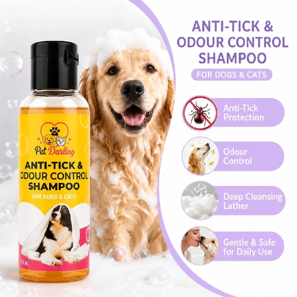 Pet Darling Odour Control Shampoo 100ml | Gentle Pet Shampoo For Dogs & Cats | Fresh, Soft & Clean Coat - image 2