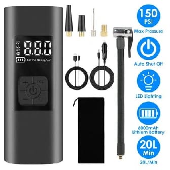 Rechargeable Portable Air Inflator | Digital Pressure Display | LED Light & Power Bank Function - image 1