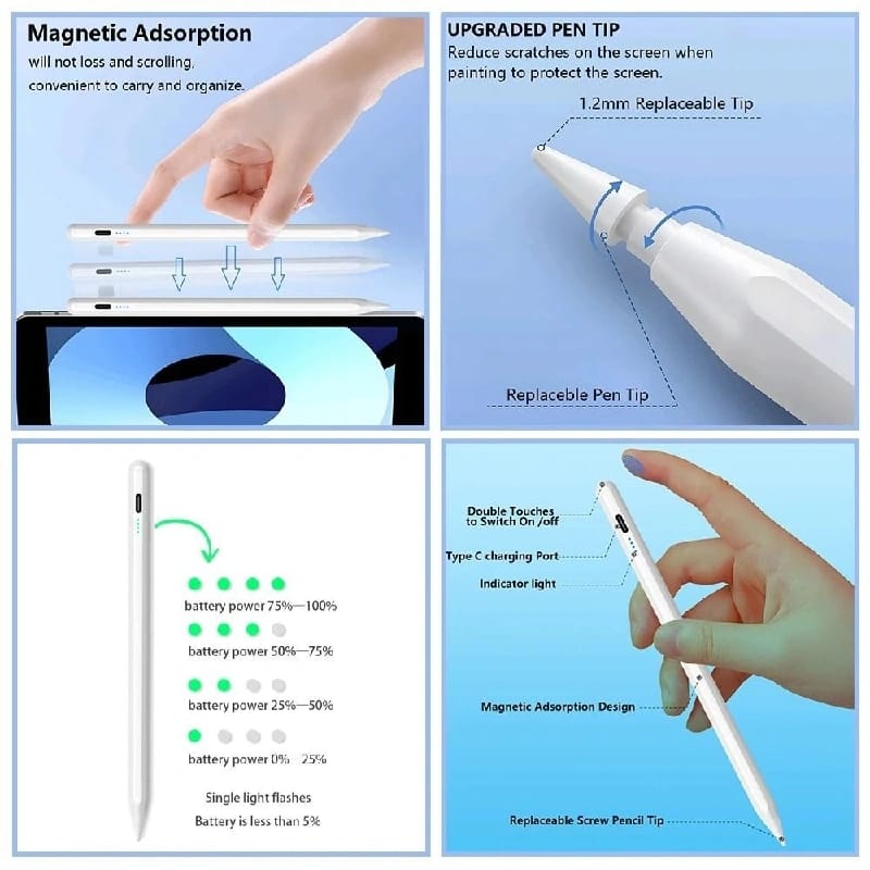 Universal Rechargeable Stylus Pen | Precision Digital Pen For Smartphones, Tablets & Touchscreen Devices - image 5