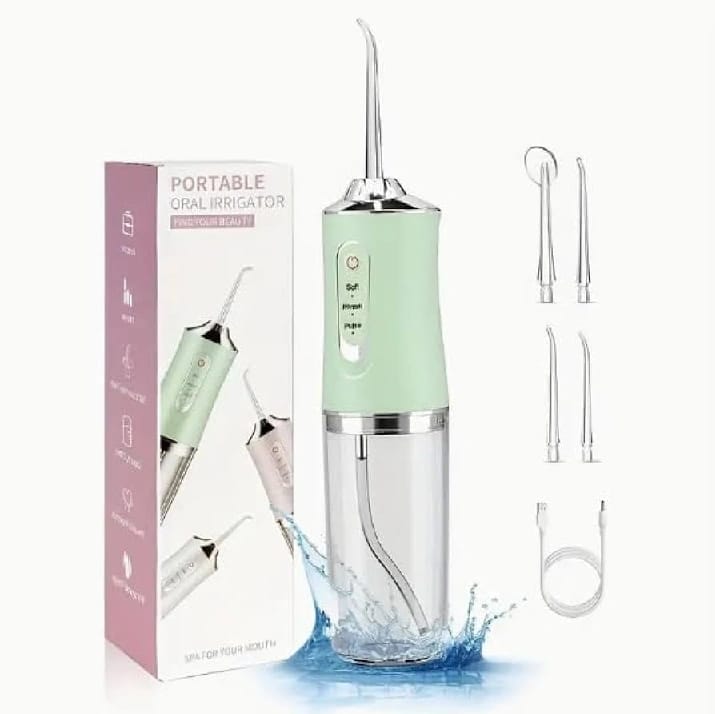 230ml Oral Irrigator, Dental Water Jet For Teeth, USB Rechargeable Portable Water Flosser, 4 Nozzles, 200ML, IPX7 Waterproof Teeth Cleaner - image 3