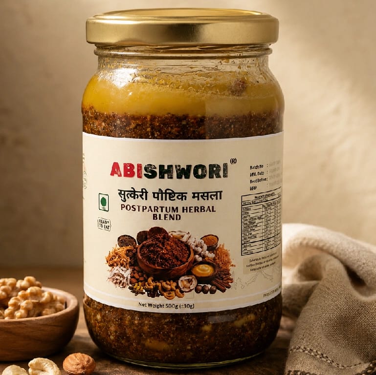 Abishwori सुत्केरी पौष्टिक मसला | Traditional Dryfruits, Herbal & Nutritious Mix | Sutkeri Masala - image 1