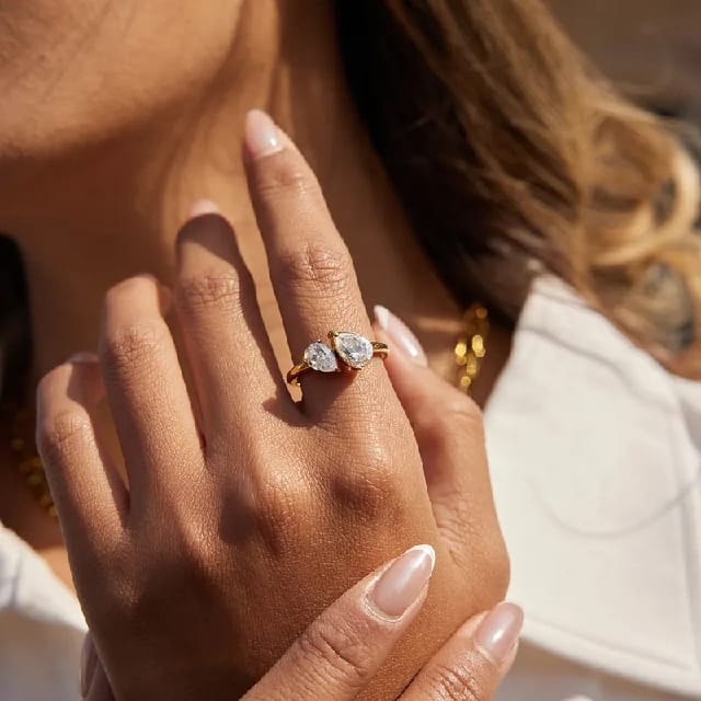 Dual Crystal Ring - image 1