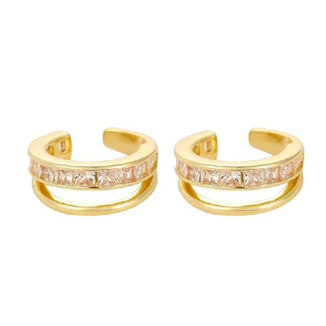 Double Layer Zirconia Ear Cuff - image 1