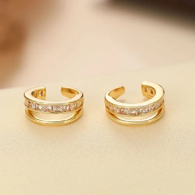 Double Layer Zirconia Ear Cuff - image 3