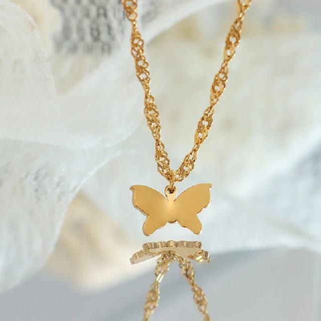 Butterfly Pendant Necklace - image 1