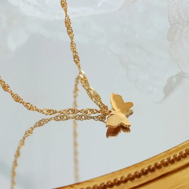 Butterfly Pendant Necklace - image 3