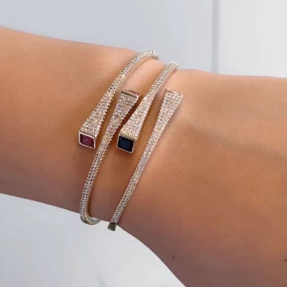 Spark Open Bracelet And Ring Set - image 1