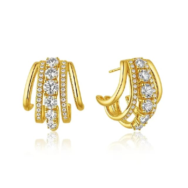 Triple Hoop Earrings - image 1