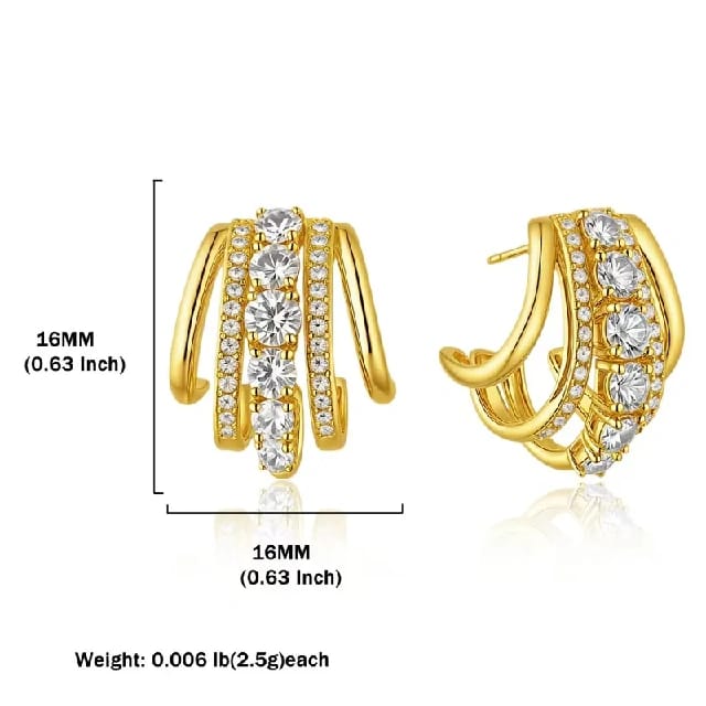 Triple Hoop Earrings - image 4
